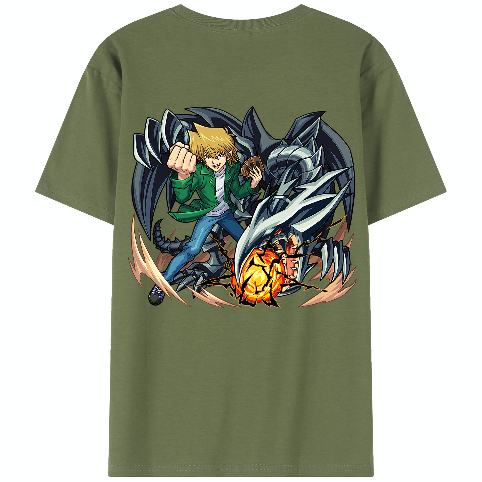 （画像用） 遊☆戯☆王 Yu-Gi-Oh! 綿100％半袖Tシャツ（背面プリント）